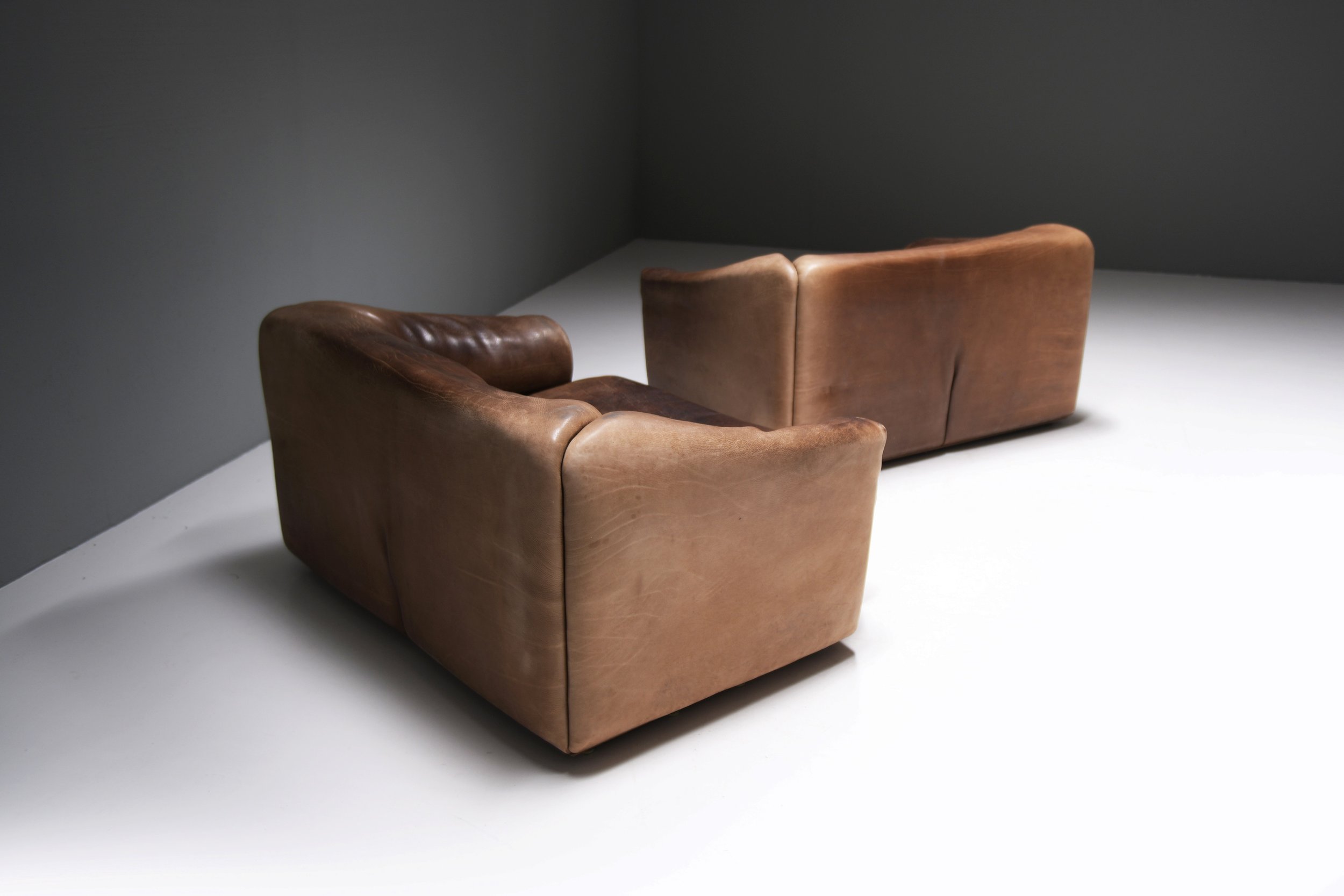 De Sede DS 47 sofa brown cognac leather by Aera-lab Vintage De Sede DS 47 sofa brown cognac leather by Aera-lab Vintage